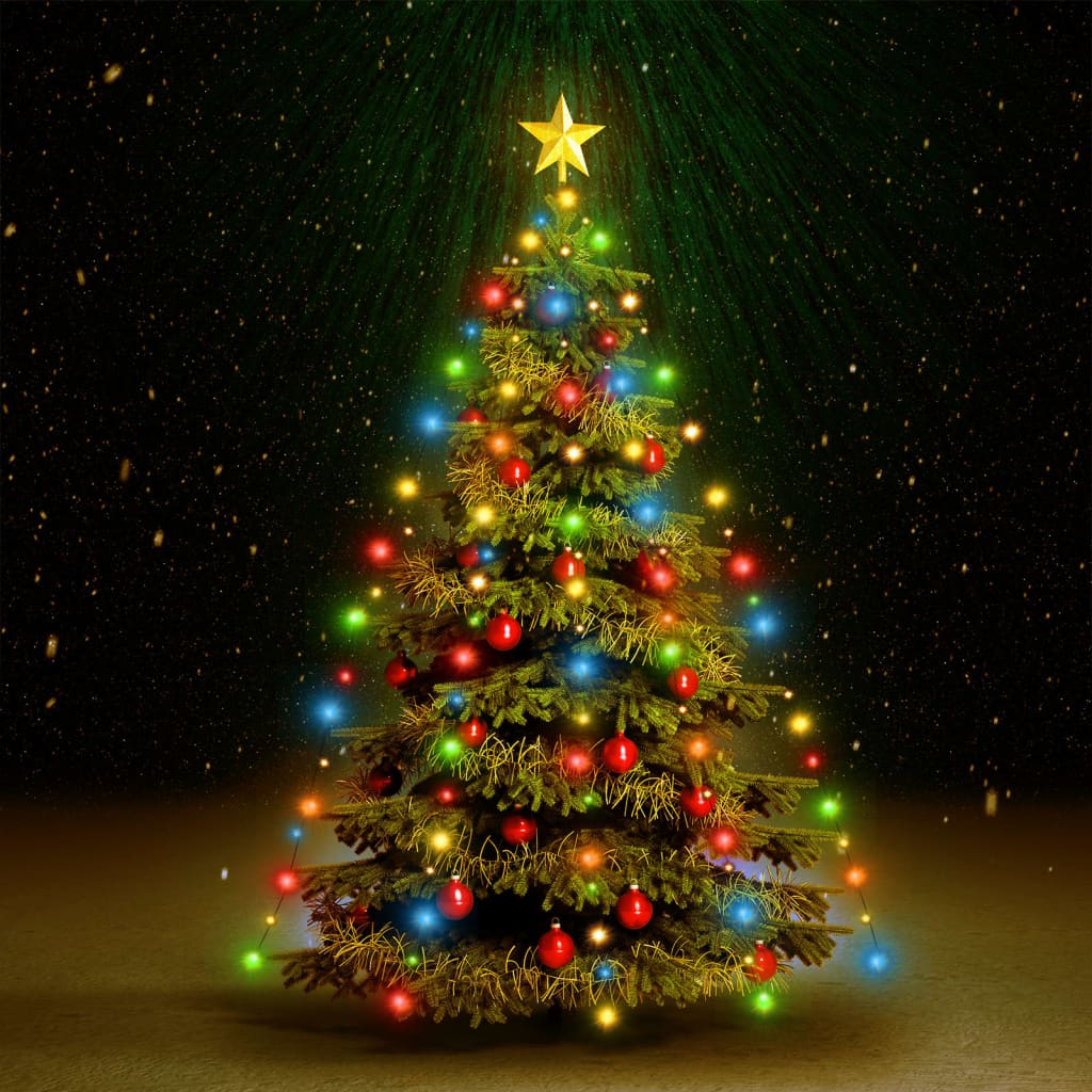 vidaXL Christmas Tree Net Lights with 210 LEDs Colourful 210 cm