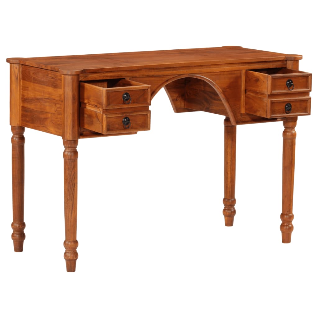 vidaXL Desk with Drawers 110x50x76 cm Solid Wood Acacia