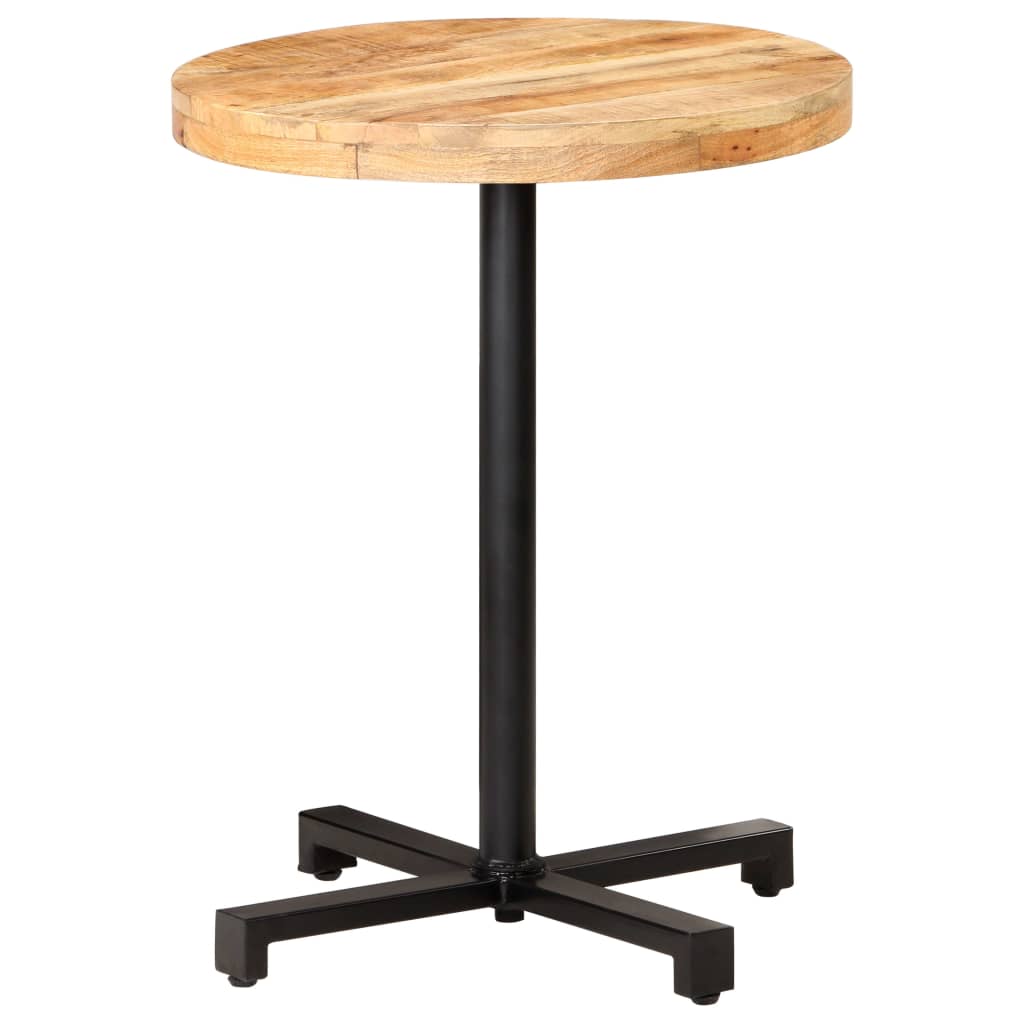 vidaXL Bistro Table Round Ø60x75 cm Rough Mango Wood