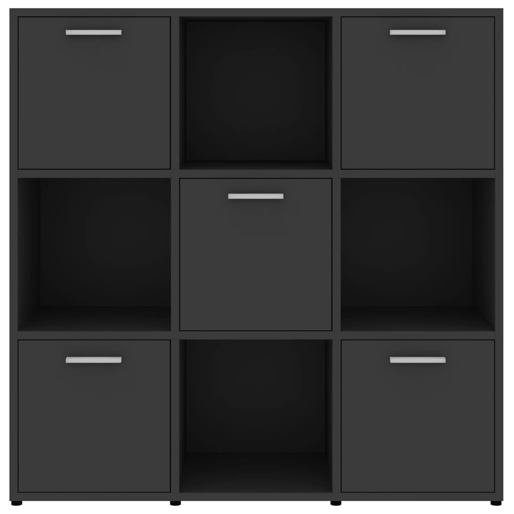 vidaXL Book Cabinet Grey 90x30x90 cm Engineered Wood