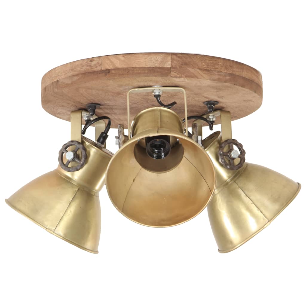 vidaXL Industrial Ceiling Lamp 25 W Brass 42x27cm E27
