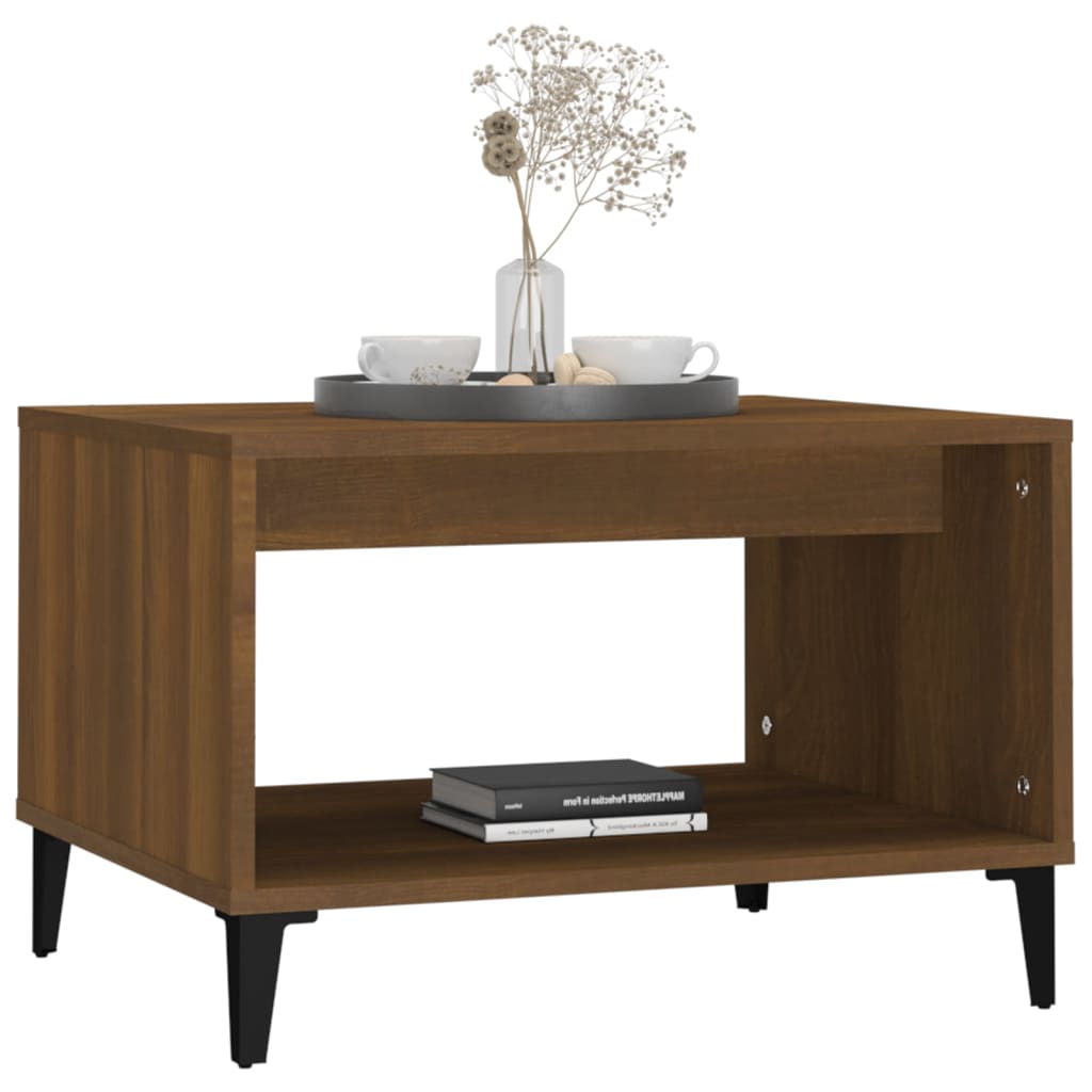 vidaXL Coffee Table Brown Oak 60x50x40 cm Engineered Wood