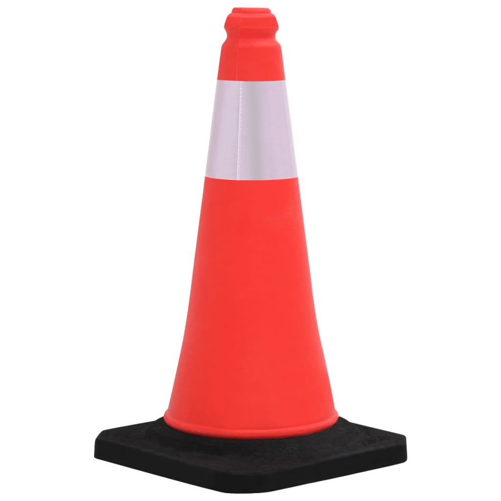 vidaXL Reflective Traffic Cones with Heavy Bases 10 pcs 50 cm