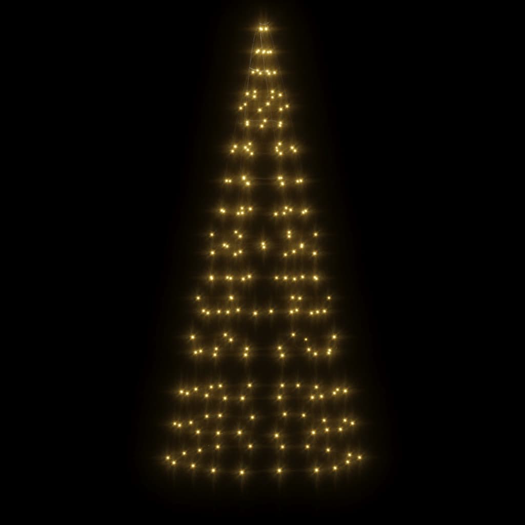 vidaXL Christmas Tree Light on Flagpole 200 LEDs Warm White 180 cm