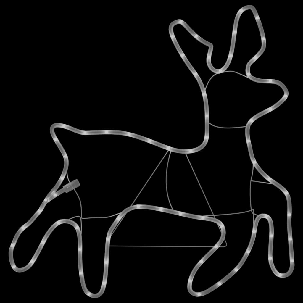 vidaXL Christmas Reindeer Figure with 72 LEDs Warm White 57x55x4.5 cm