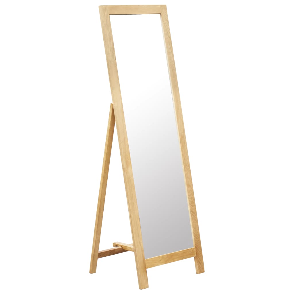 vidaXL Freestanding Mirror 48x46.5x150 cm Solid Oak Wood