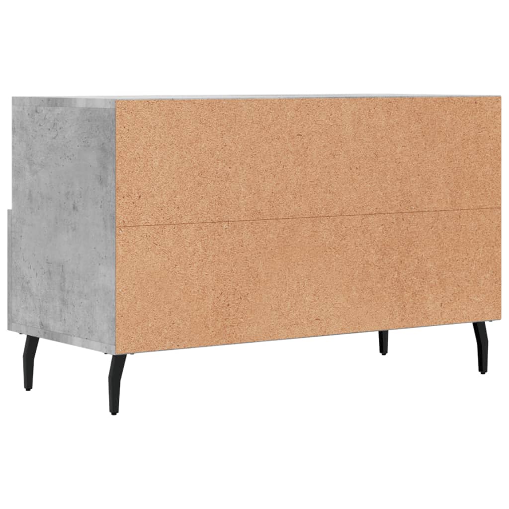 vidaXL TV Cabinet Concrete Grey 80x36x50 cm Engineered Wood