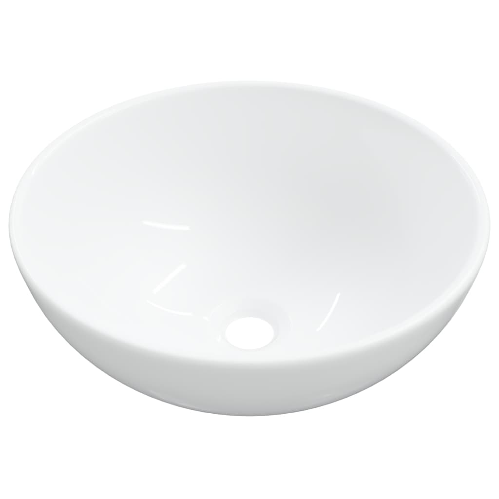 vidaXL Sink Ceramic Round Diam. 280 mm(not for individual sales / blocked all in blockcades)