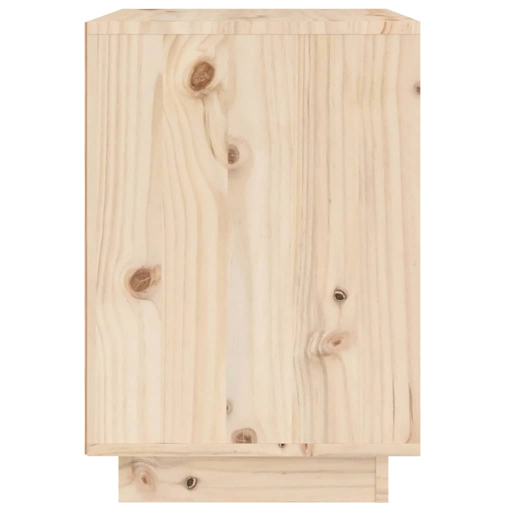 vidaXL Bedside Cabinet Grey 40x35x50 cm Solid Wood Pine