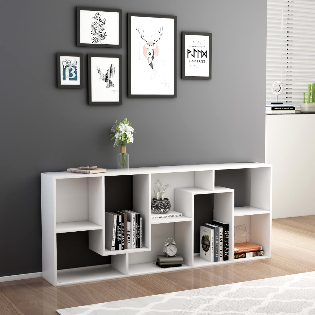 vidaXL Book Cabinet White 67x24x161 cm Engineered Wood