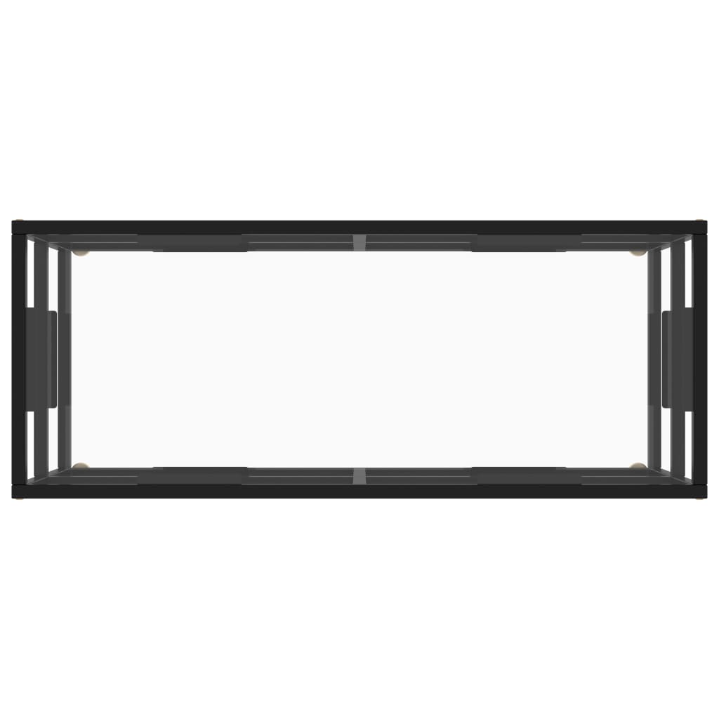 vidaXL TV Cabinet Black with Tempered Glass 100x40x40 cm