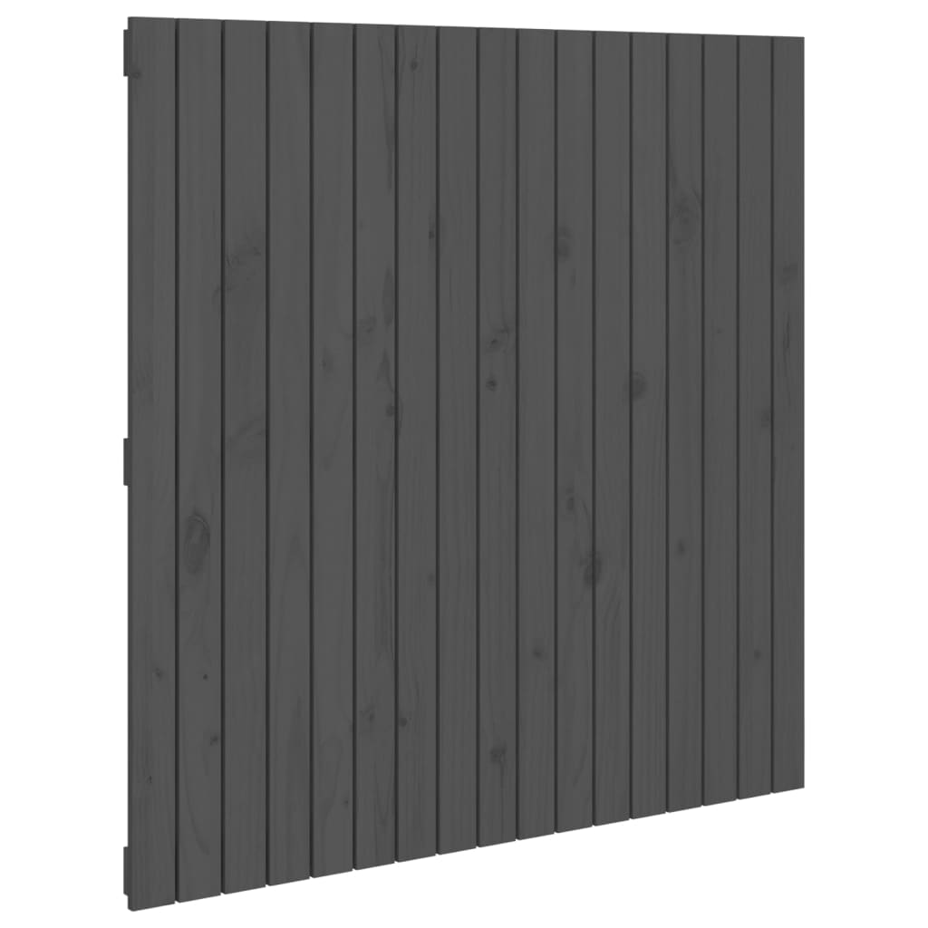 vidaXL Wall Headboard Grey 108x3x110 cm Solid Wood Pine