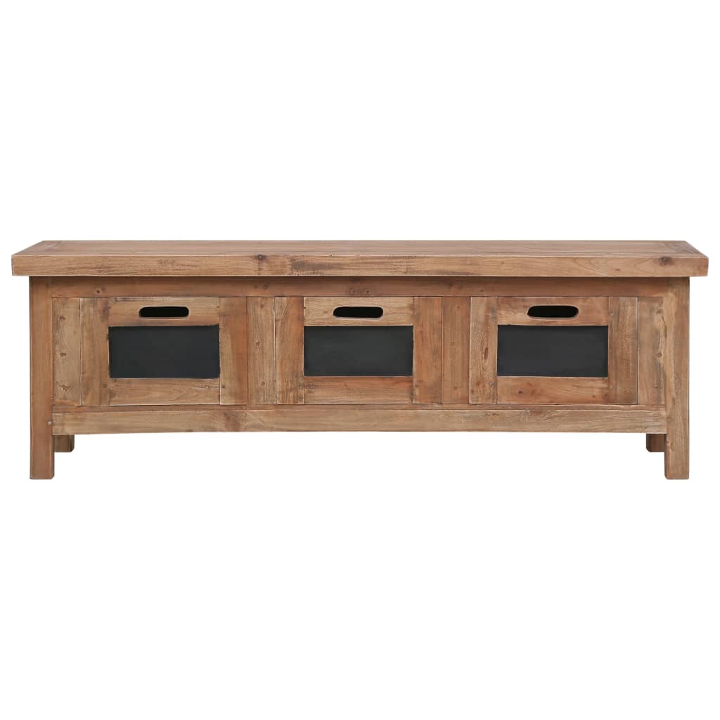 vidaXL TV Cabinet with 3 Drawers 120x30x40 cm Solid Mahogany Wood