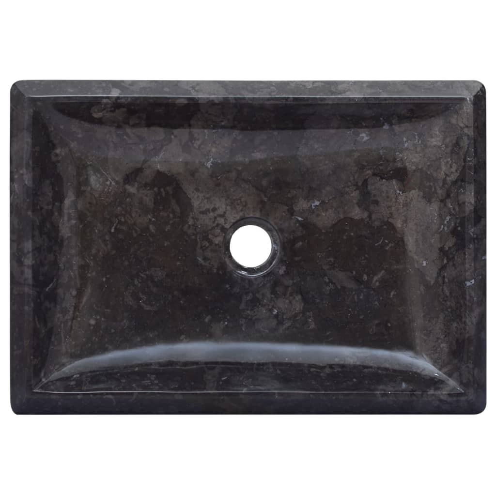 vidaXL Sink Black 50x35x10 cm Marble