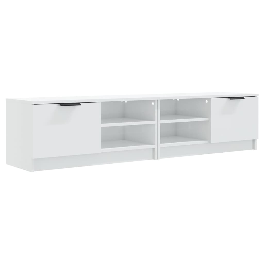 vidaXL TV Cabinets 2 pcs High Gloss White 80x35x36.5cm Engineered Wood