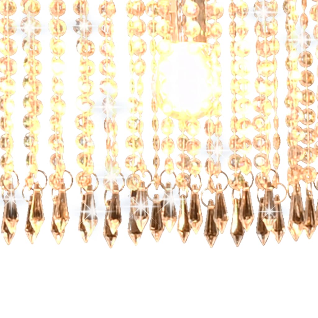 vidaXL Ceiling Lamp with Crystal Beads Silver 104 cm E14