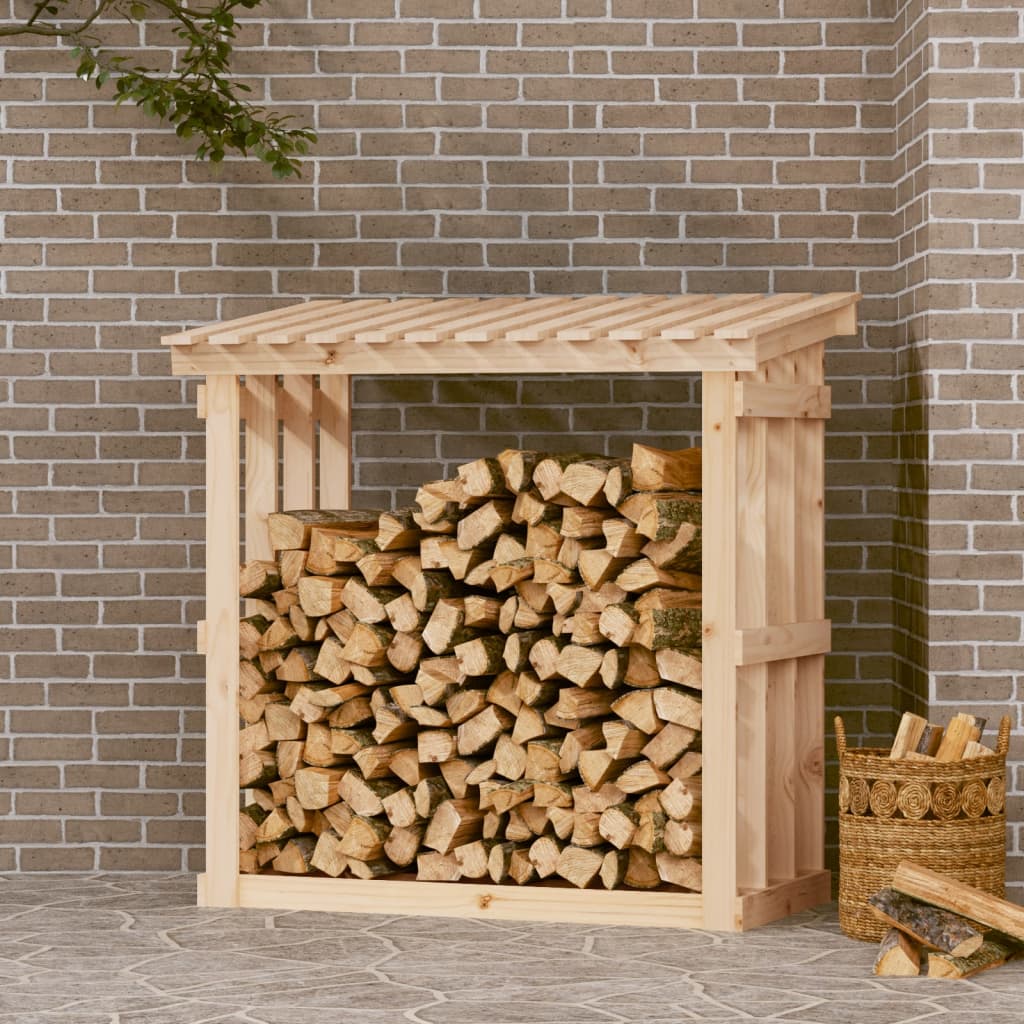 vidaXL Firewood Rack 108x64.5x109 cm Solid Wood Pine
