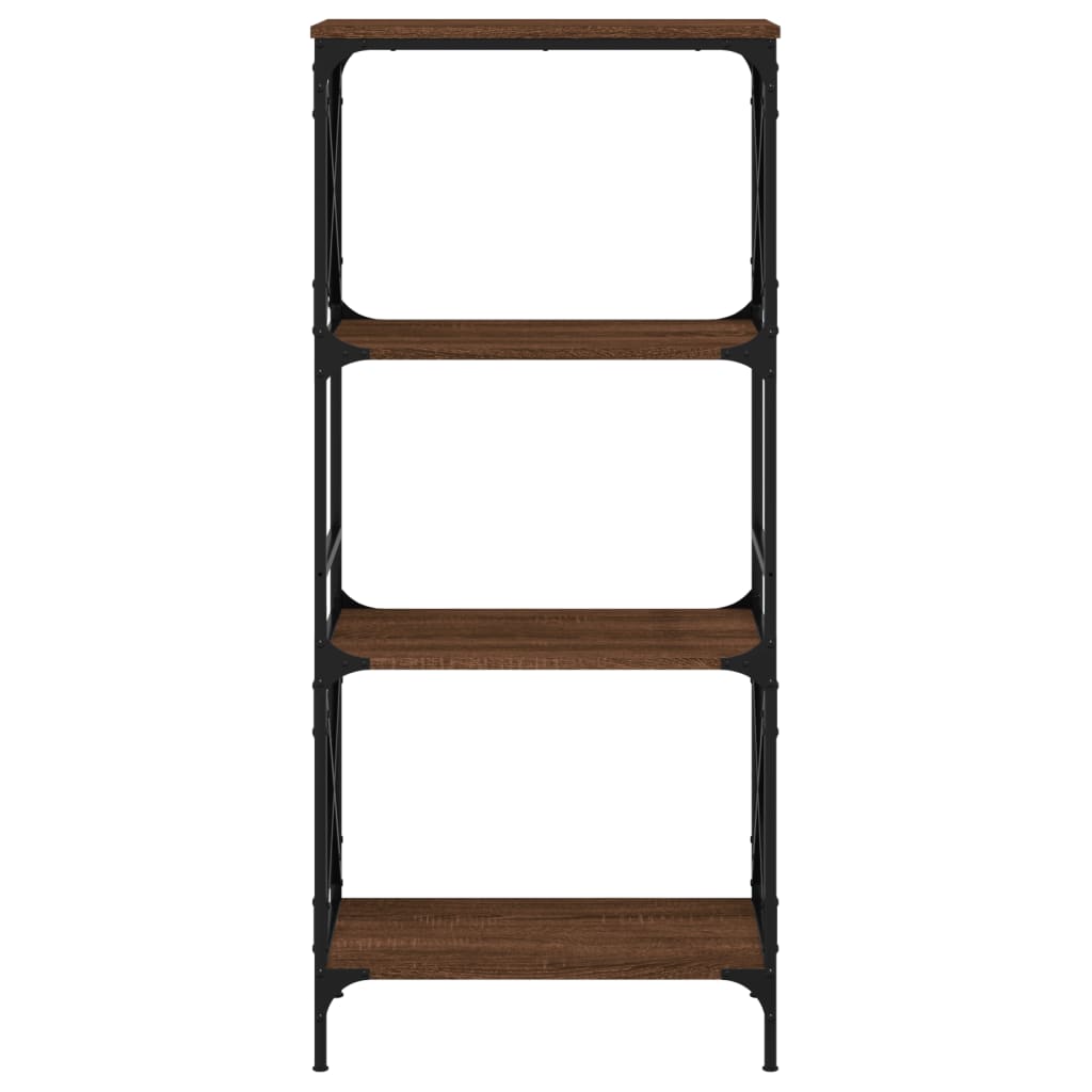 vidaXL Bookcase 4-Tier Brown Oak 59x35x132 cm Engineered Wood