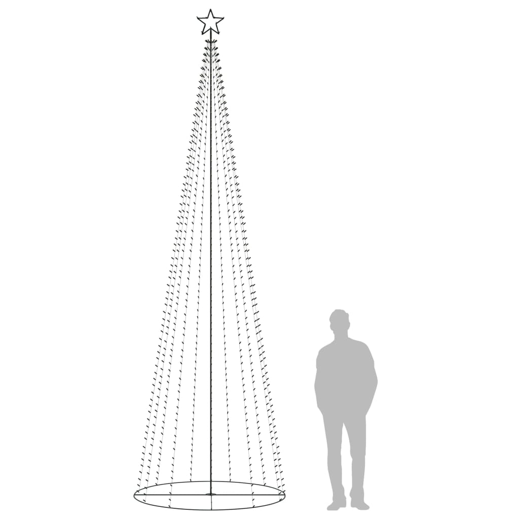 vidaXL Christmas Cone Tree 752 Warm White LEDs Decoration 160x500 cm