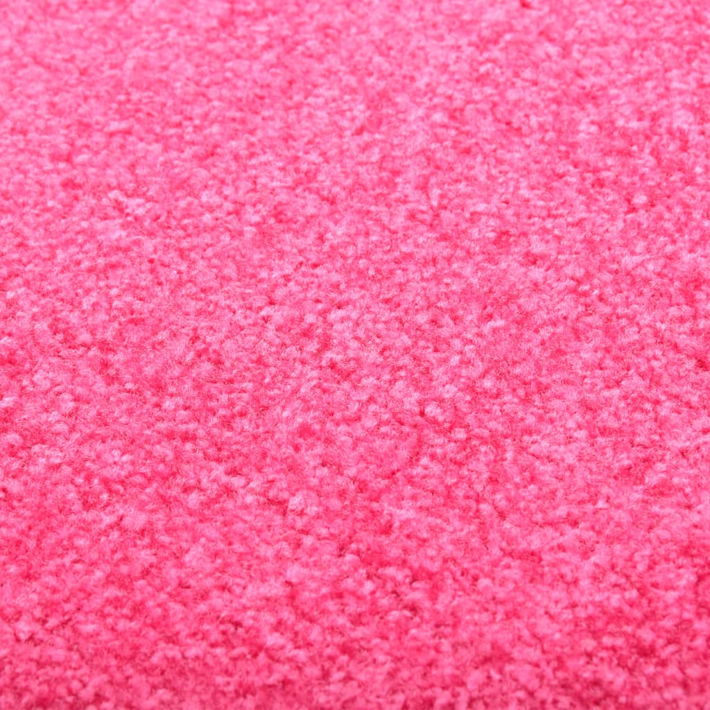vidaXL Doormat Washable Pink 90x120 cm