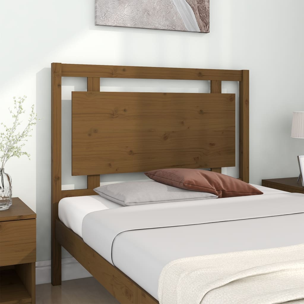 vidaXL Bed Headboard Honey Brown 105.5x4x100 cm Solid Pine Wood