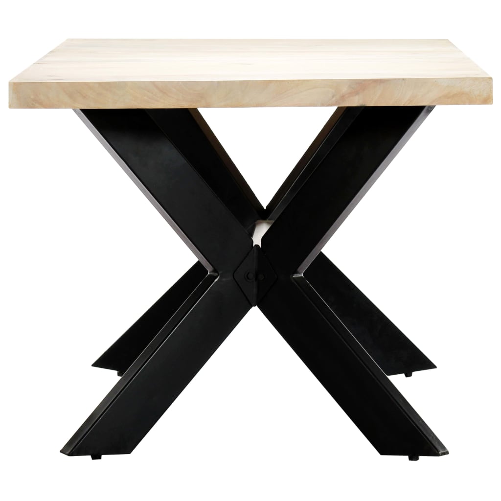 vidaXL Dining Table White 180x90x75 cm Solid Mango Wood