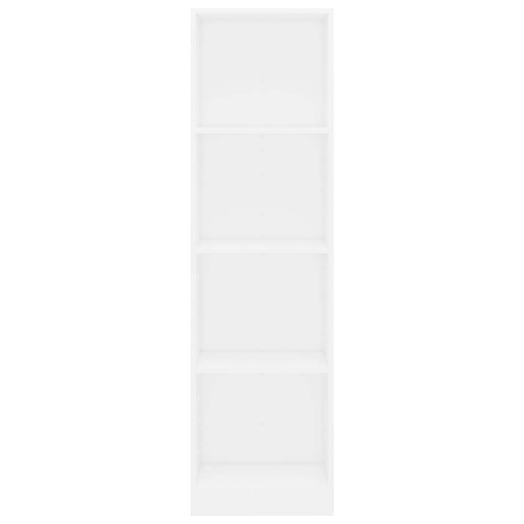 vidaXL 4-Tier Book Cabinet White 40x24x142 cm Engineered Wood