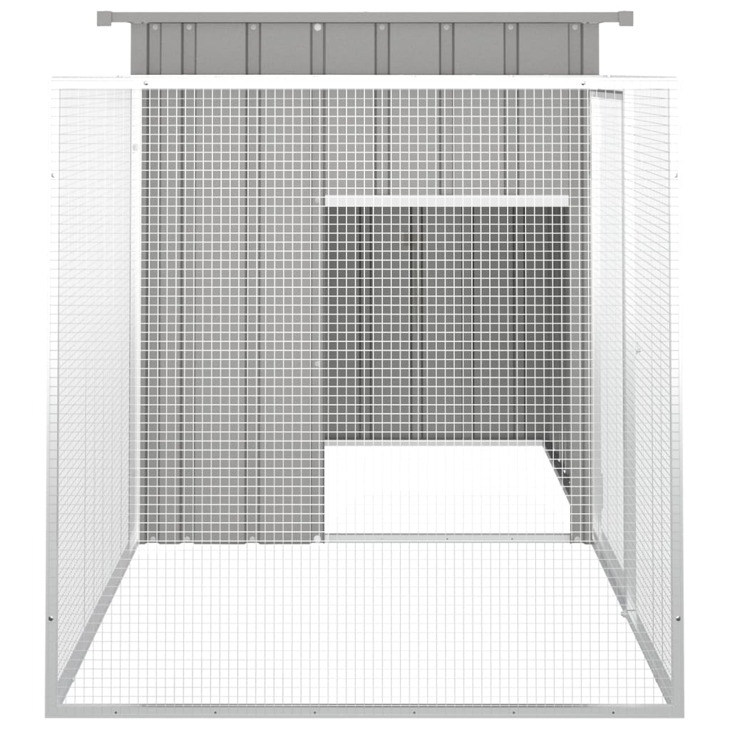 vidaXL Chicken Cage Grey 200x91x100 cm Galvanised Steel