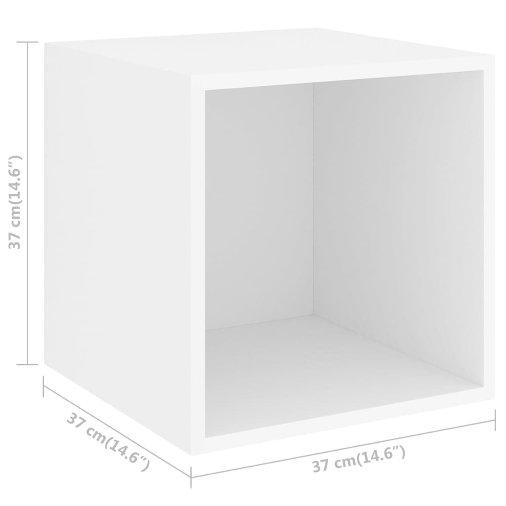 vidaXL Wall Cabinets 4 pcs White 37x37x37 cm Chipboard