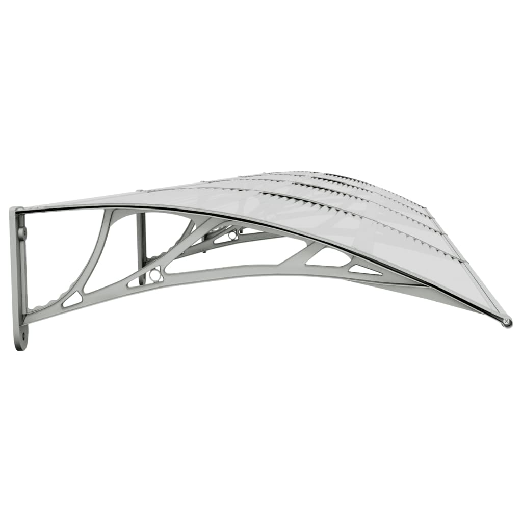 vidaXL Door Canopy Grey and Transparent 400x75 cm Polycarbonate