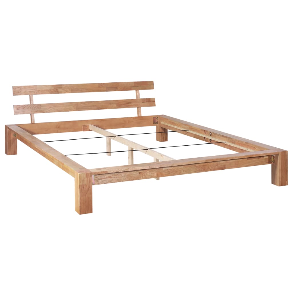 vidaXL Bed Frame Solid Oak Wood 160x200 cm