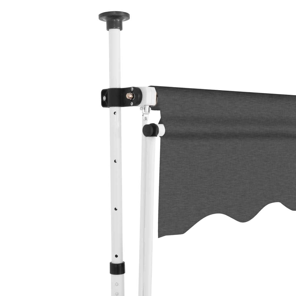 vidaXL Manual Retractable Awning 250 cm Anthracite
