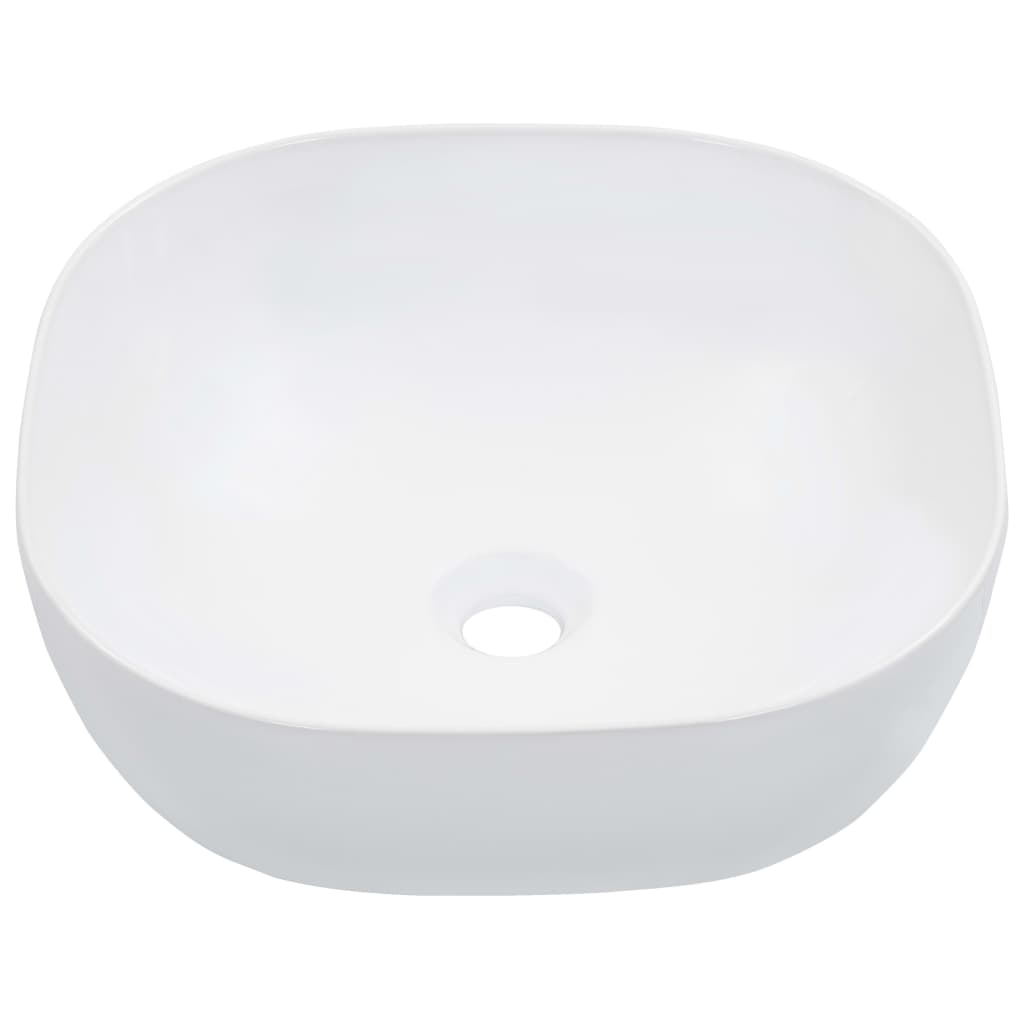 vidaXL Wash Basin 42.5x42.5x14.5 cm Ceramic White