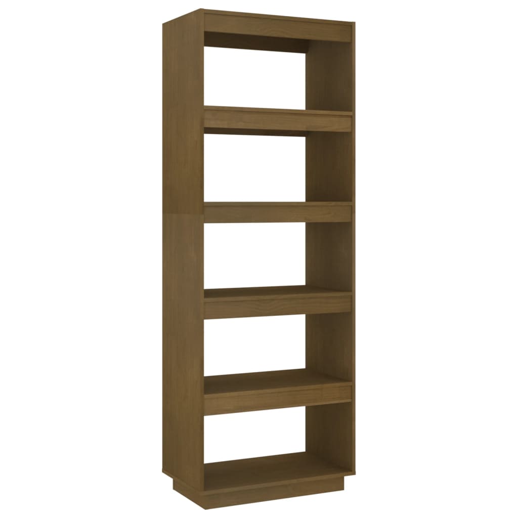 vidaXL Book Cabinet/Room Divider Honey Brown 60x35x167 cm Solid Pinewood