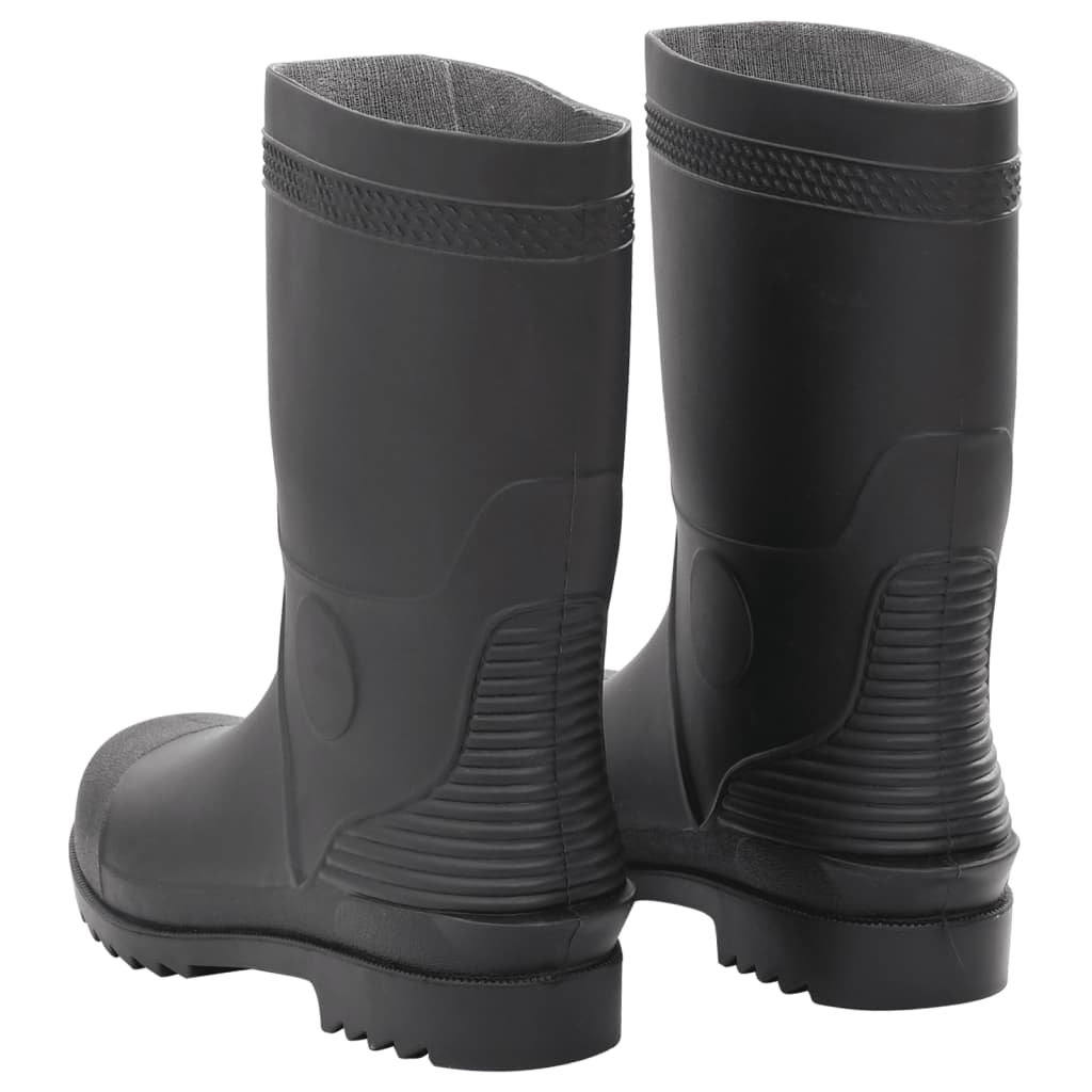 vidaXL Rain Boots Black Size 44 PVC