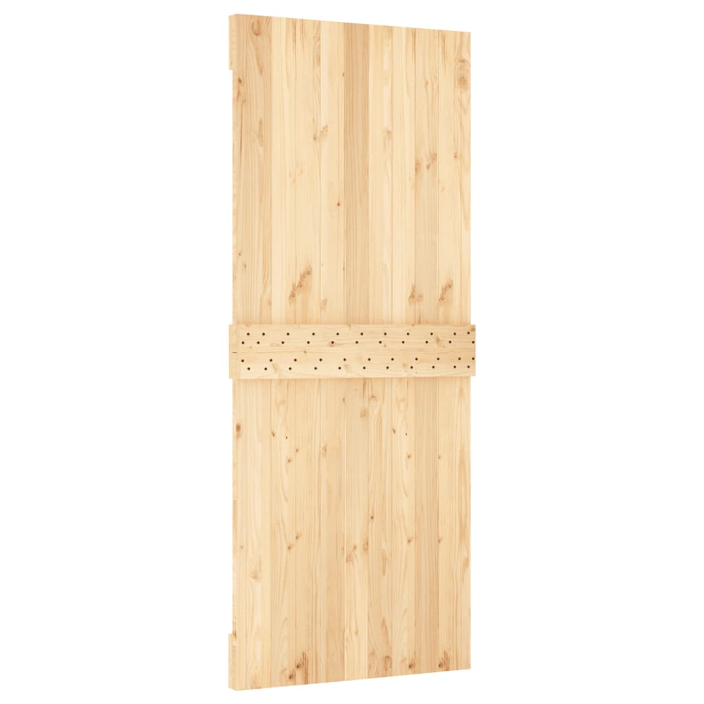 vidaXL Sliding Door with Hardware Set 85x210 cm Solid Wood Pine vidaXL.ie