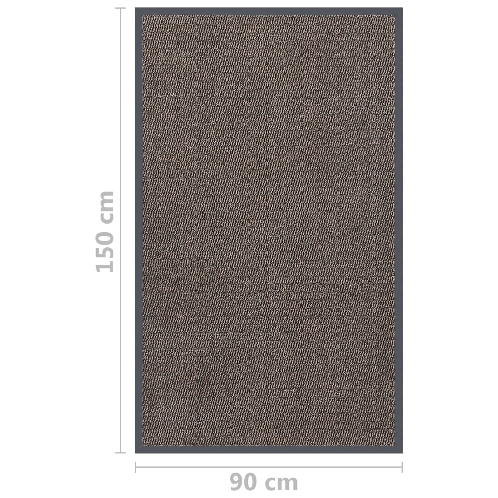 vidaXL Doormat Tufted 90x150 cm Dark Brown