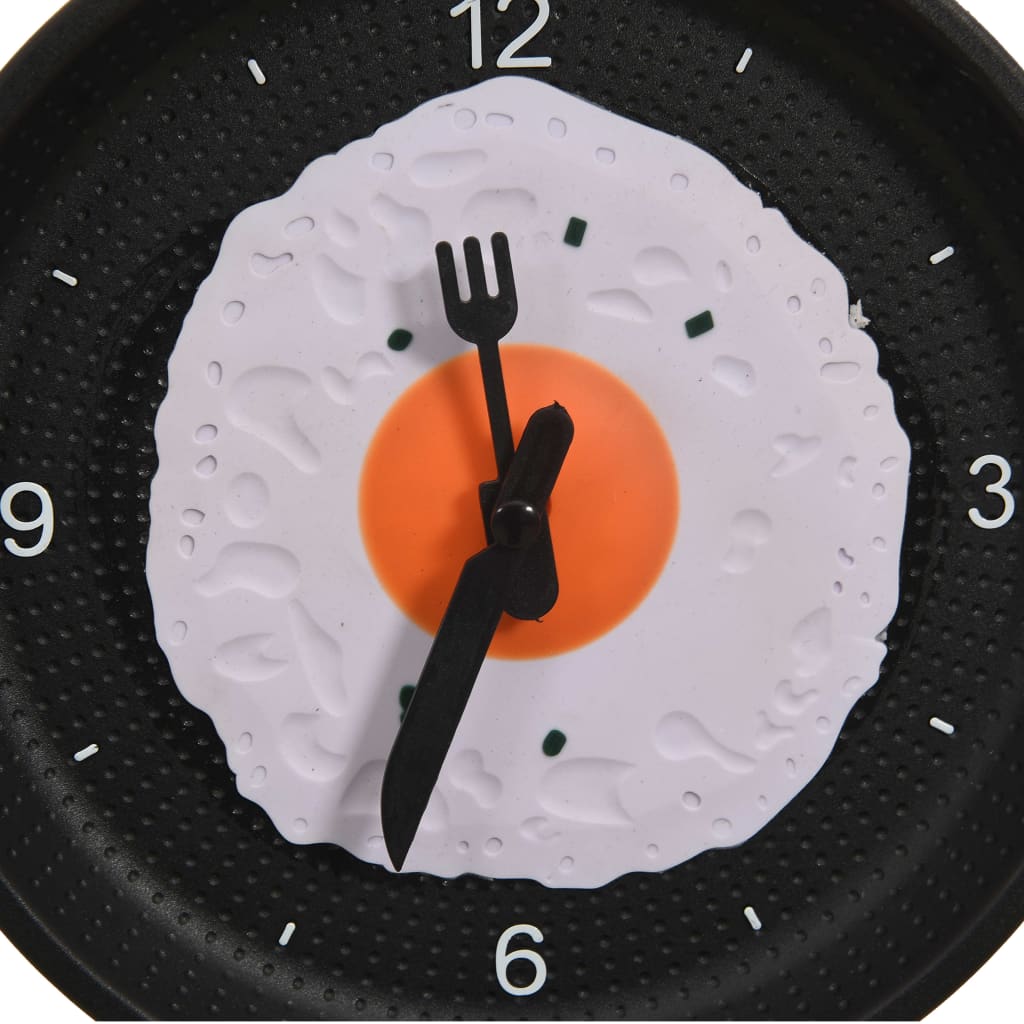 vidaXL Wall Clock with Fried Egg Pan Design 18.8 cm