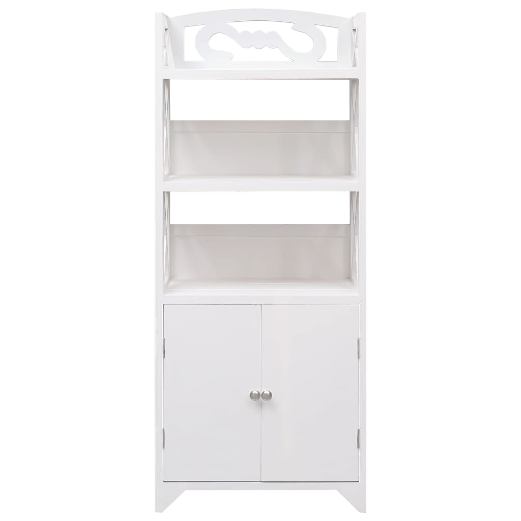 vidaXL Bathroom Cabinet White 46x24x116 cm Paulownia Wood