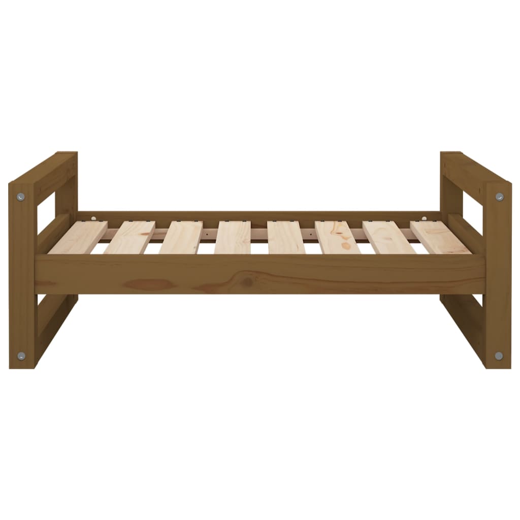 vidaXL Dog Bed Honey Brown 75.5x55.5x28 cm Solid Pine Wood
