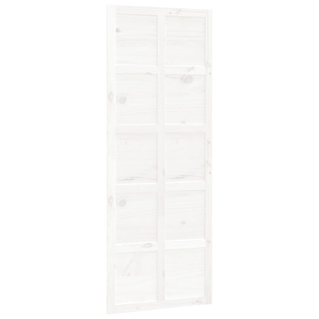 vidaXL Barn Door White 80x1.8x214 cm Solid Wood Pine