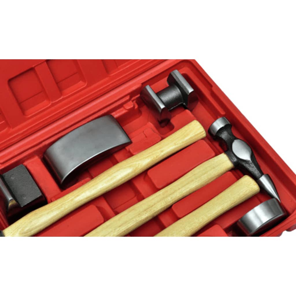 vidaXL 7-Piece Auto Body Hammer and Dolly Dent Repair Set