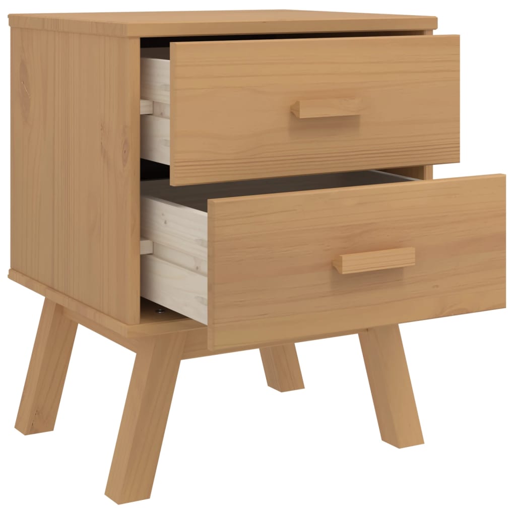 vidaXL Bedside Cabinet OLDEN Brown Solid Wood Pine