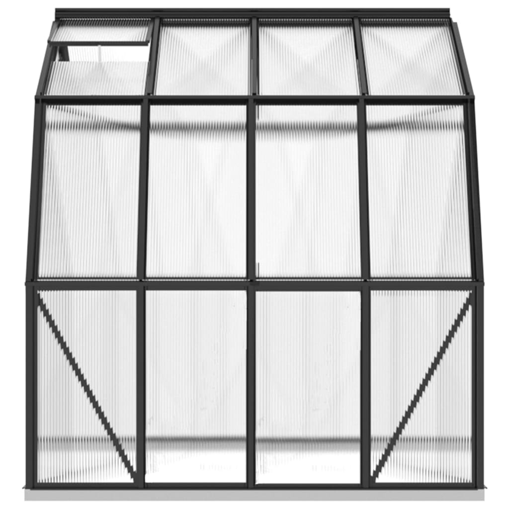 vidaXL Greenhouse with Base Frame Anthracite 6.43 m² Aluminium