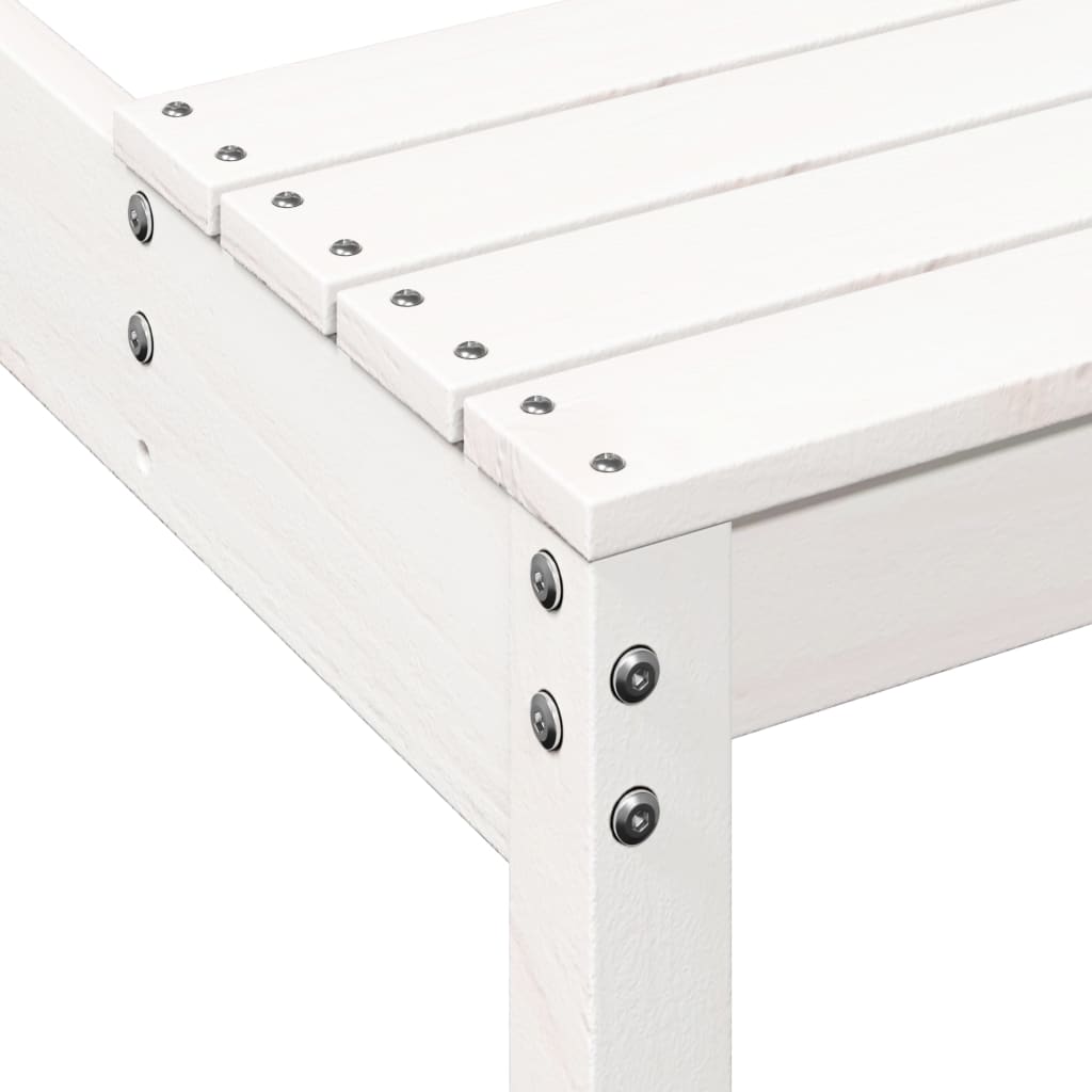 vidaXL Picnic Table White 110x134x75 cm Solid Wood Pine