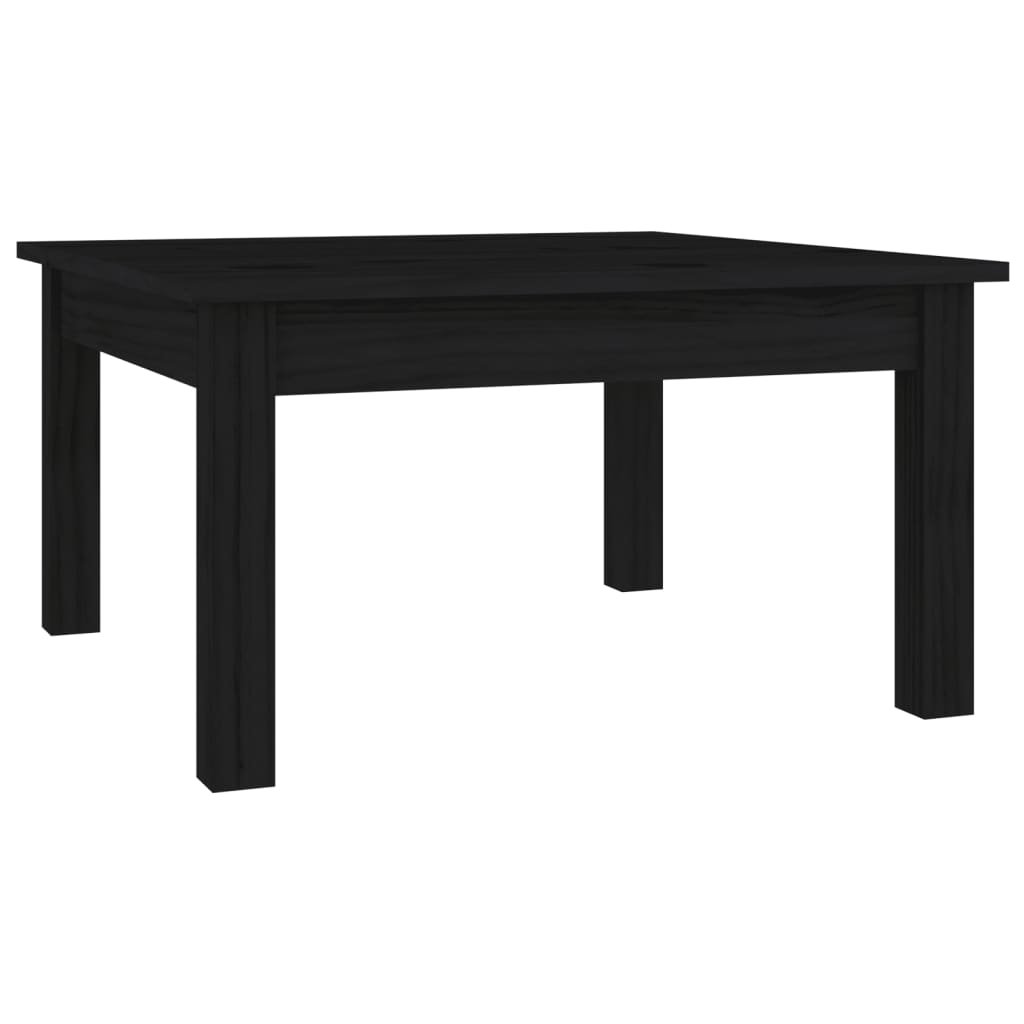 vidaXL Coffee Table Black 55x55x30 cm Solid Wood Pine