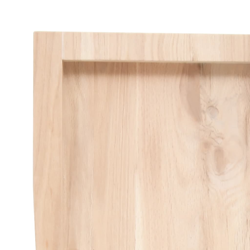 vidaXL Bathroom Countertop 220x50x(2-4) cm Untreated Solid Wood
