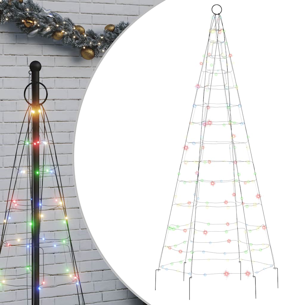 Customizable Led Tree vidaXL LED Christmas Tree 200 LEDs Colourful 180 cm | vidaXL.ie