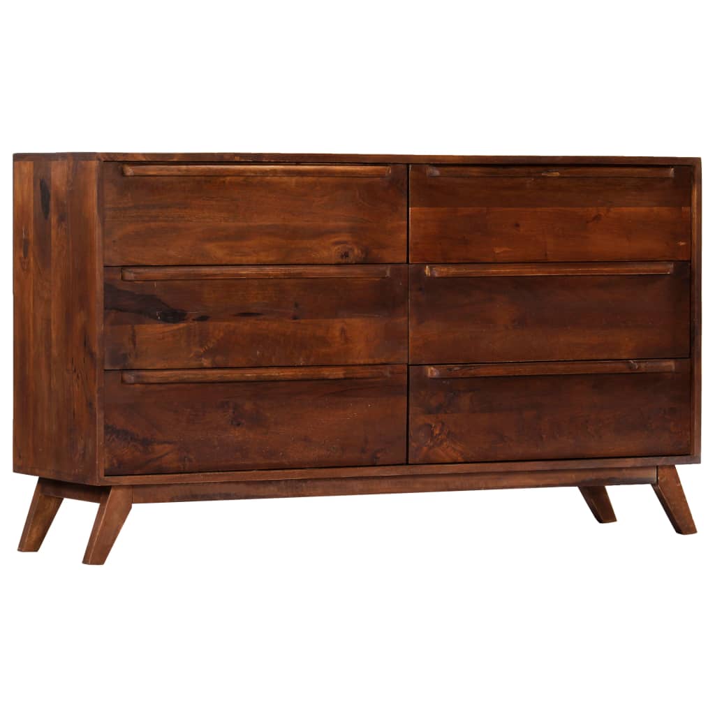 vidaXL Drawer Cabinet Brown 140x40x80 cm Solid Mango Wood
