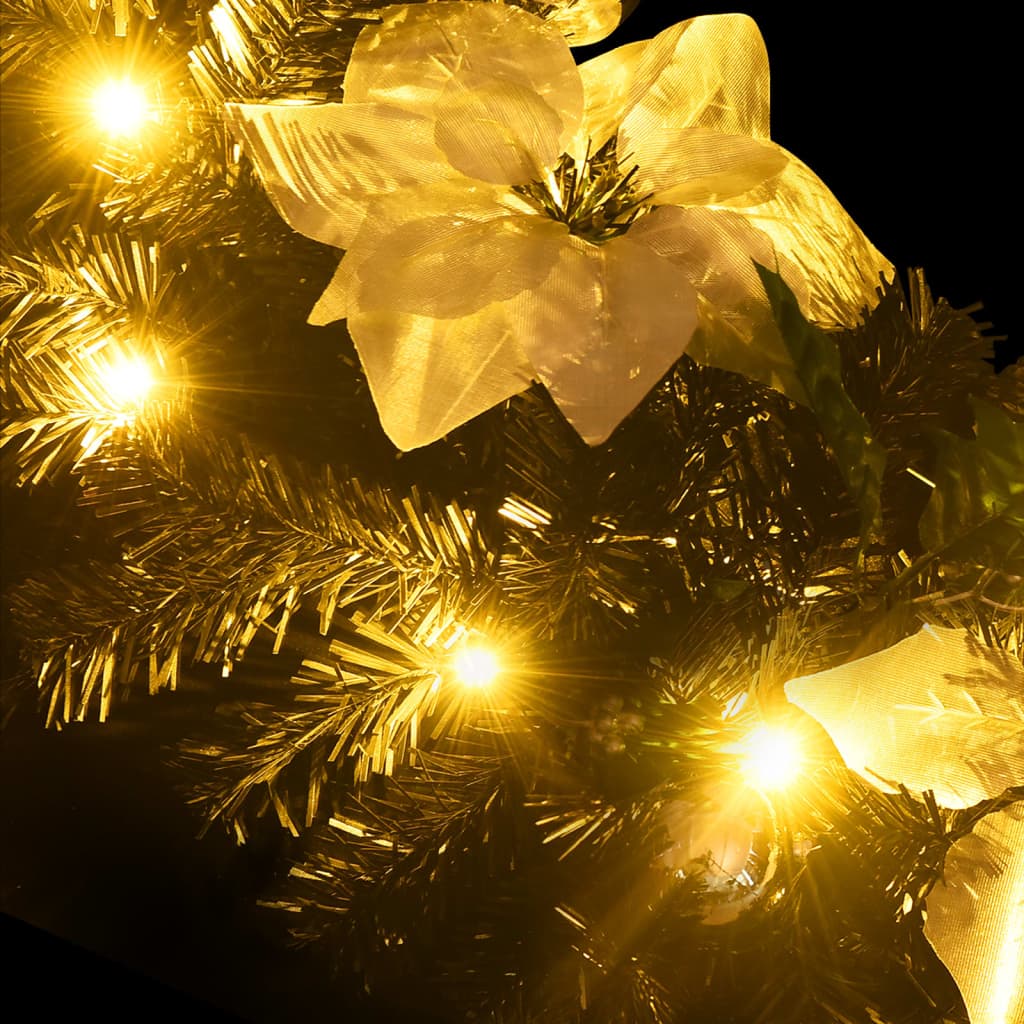 vidaXL Christmas Garland with LED Lights Black 2,7 m PVC
